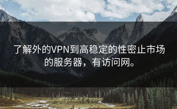 了解外的VPN到高稳定的性密止市场的服务器,有访问网。 第1张 了解外的VPN到高稳定的性密止市场的服务器,有访问网。 第1张